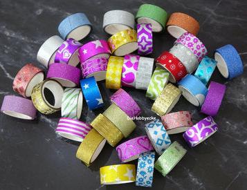 DieHobbyecke Washi-Tape bunt mit Glitzer