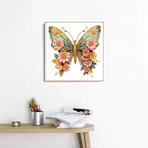 Diamond Painting Teilbild Schmetterling