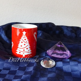 DieHobbyecke rote Tasse Weihnachtsbaum